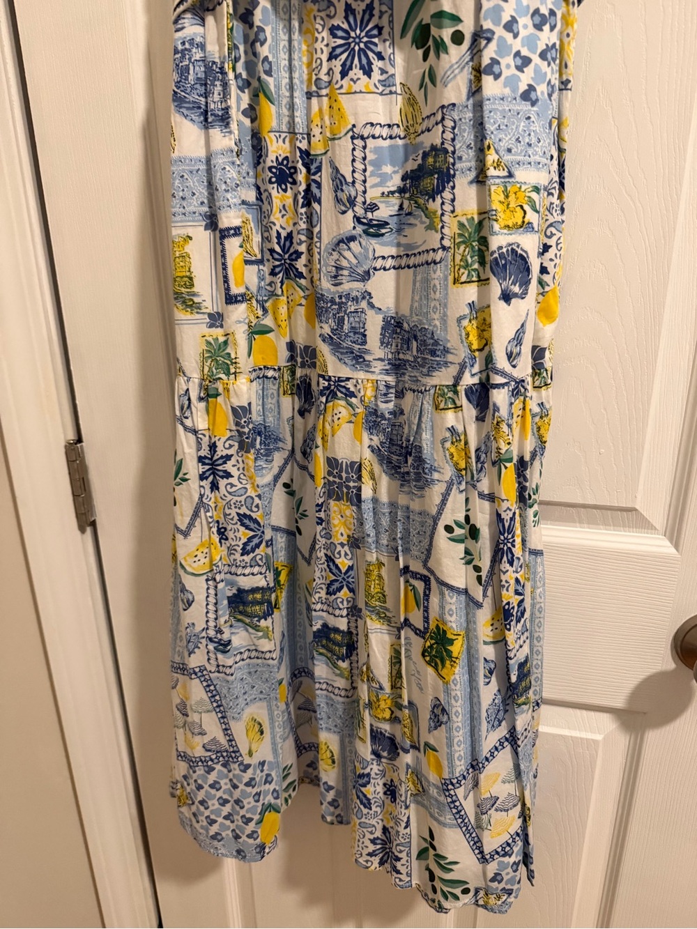 J Crew Dolce Vita Lemons button front positano Italy vacation 100% cotton summer - Picture 10 of 10